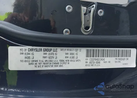 2013 Dodge Dart Sxt из США, поврежденный, VIN 1C3CDFBH9DD134242